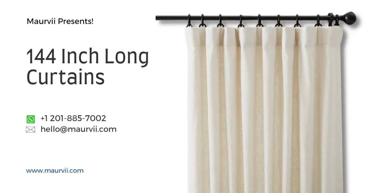 144 long curtains in grommet style with black grommets