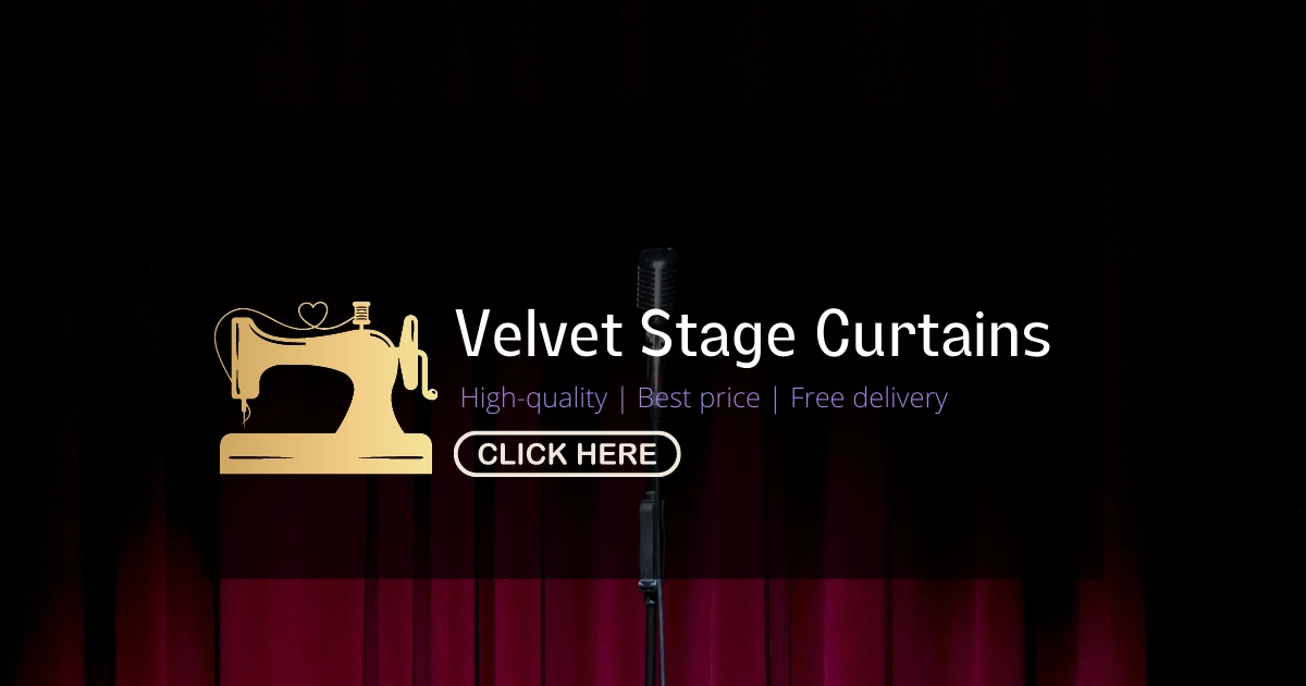 made to measure stage curtains in red color