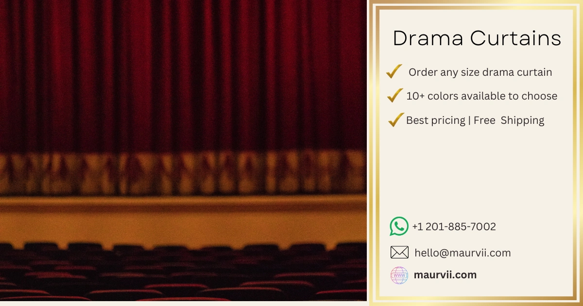 Drama curtains in burgundy color with lace