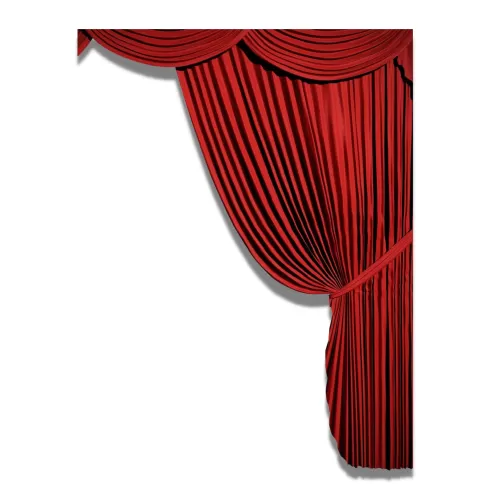 112 long velvet curtains in the color red