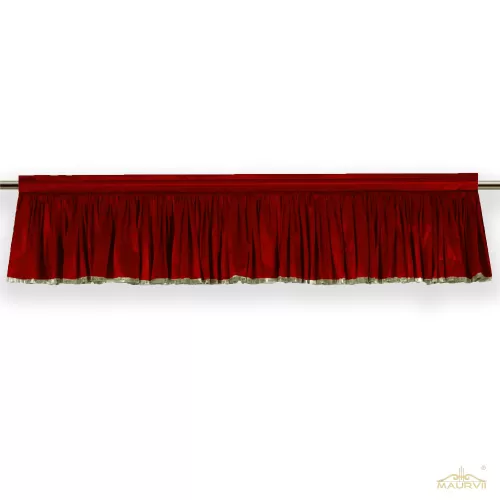 Red Colored 3 Inch Rod Pocket Valance