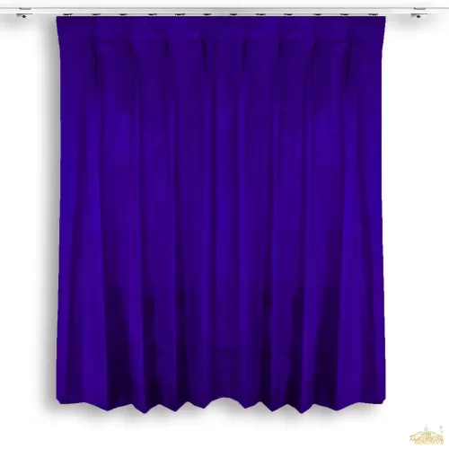 Pinch Pleat Drapes For Large Windows In Blue