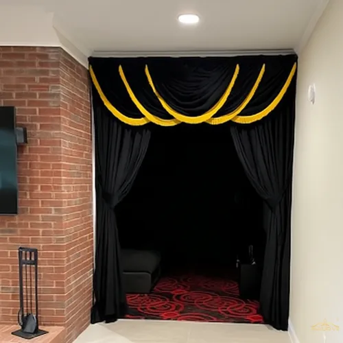 customized black theatre curtains
