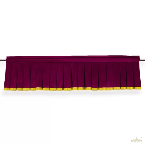 Box Pleated Valance In Burgundy Color