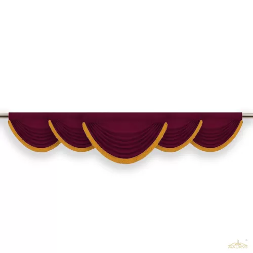 Valance in burgundy with rod pocket