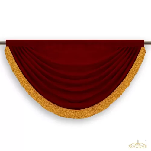 Swag pattern on a red valance