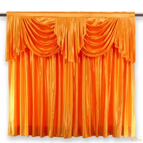 Church backdrop curtain in orange