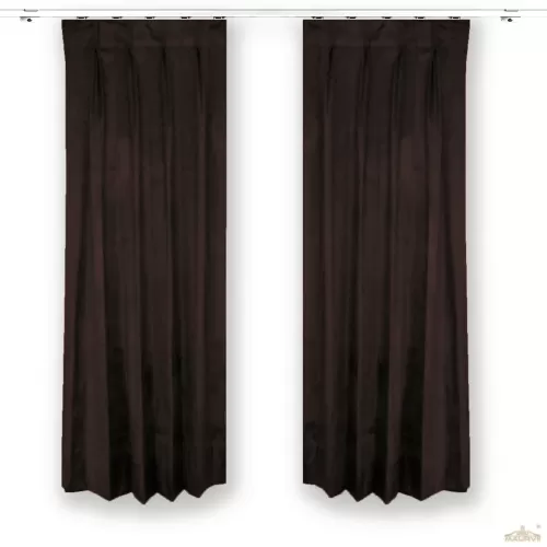 Pleated Curtains with Transverse Rod Hanging
