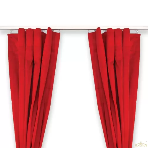 Christmas Red Velvet Curtains with Hooks
