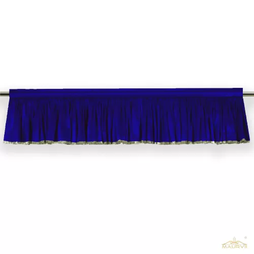 Blue Colored Rod Pocket Valance