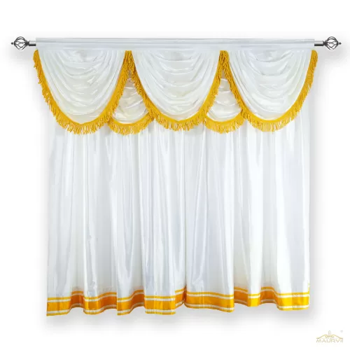 White Velvet Curtains With Backdrop